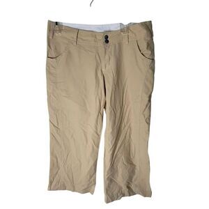Prana khaki capri outdoor hiking pants gorpcore women's size small
